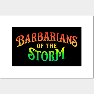 Barbarians of the Storm logo - Hyper Gradient Posters and Art